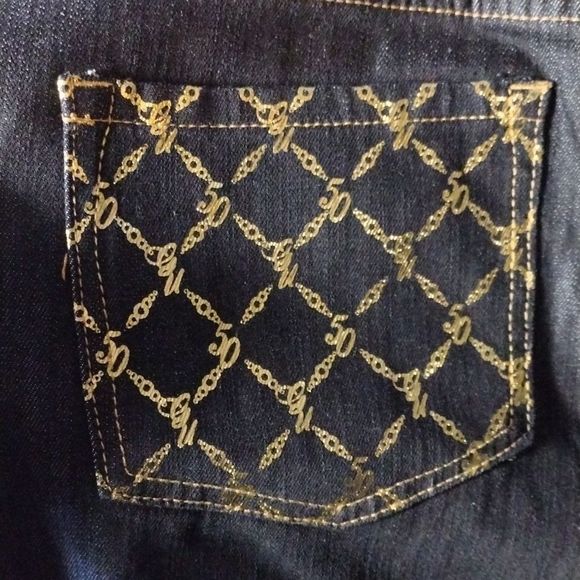 G-Unit Y2K Embroidered High Rise Flare Bottom Vintage Denim Jeans - Picture 5 of 15